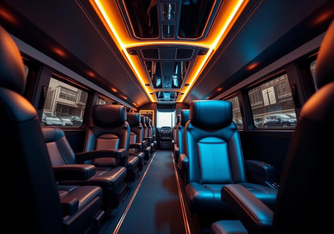 Interior premium de ônibus executivo Argon